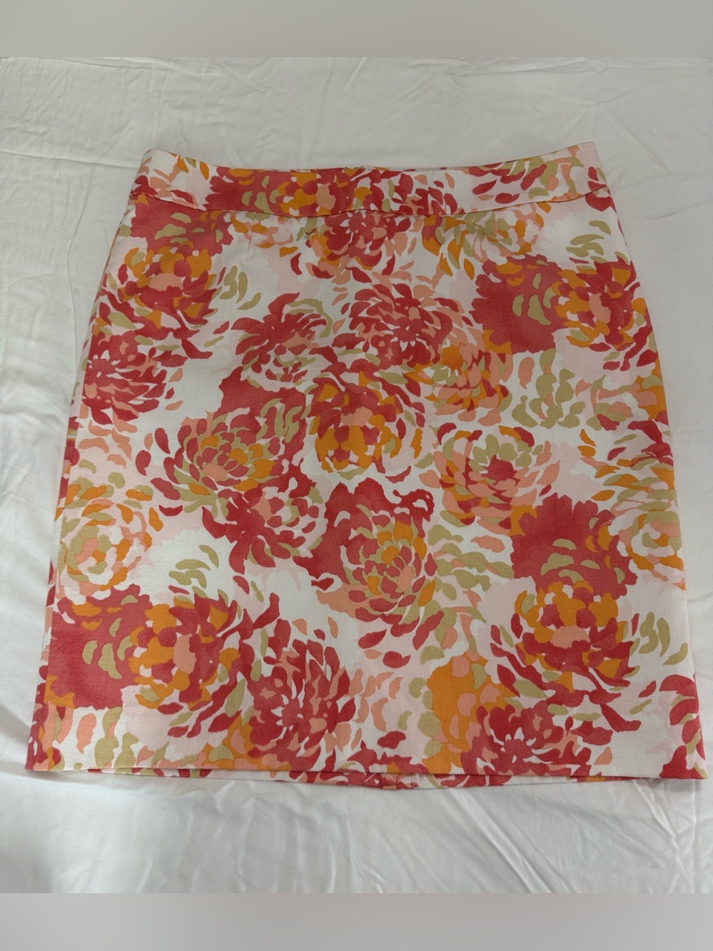 Madison Floral Mini Skirt in Coral, Peach, and Yellow